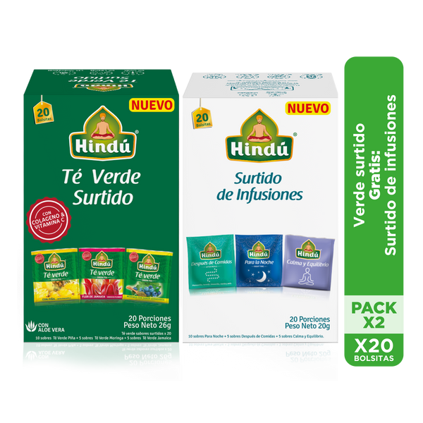 OFERTA ESPECIAL LIMITADA TE VERDE SURTIDO + AROMATICA SURTIDO DE INFUSIONES