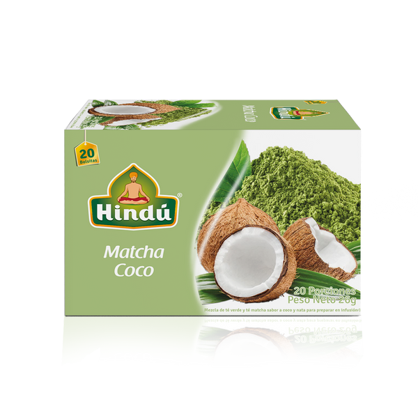 HINDU TE VERDE MATCHA SABOR COCO