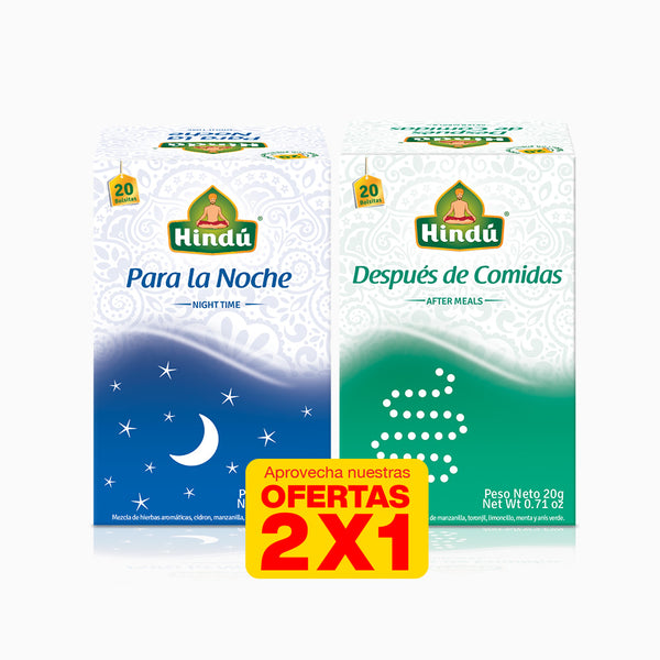 Oferta 2X1 Para la Noche + Déspues de Comidas x20