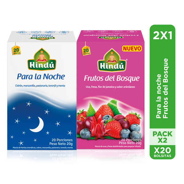 Pack 2X1 Para la Noche + Frutos del bosque x20
