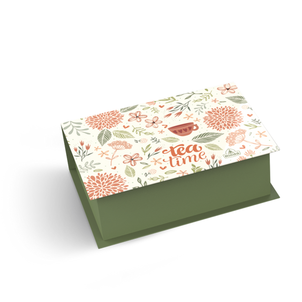 CAJA TEA TIME FLORES HINDU X6 PUESTOS