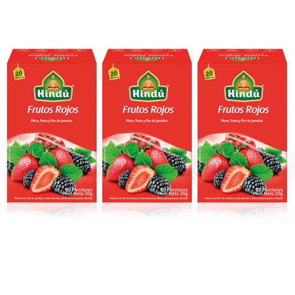 Hindu Pack Infusion Frutos Rojos x20 Pague 2 lleve 3