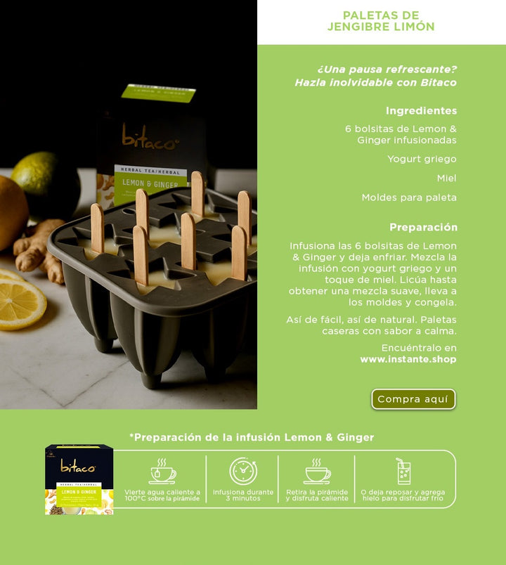 Bitaco Aromática Lemon & Ginger Caja x10 – INSTANTE.SHOP