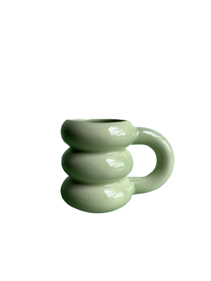 MUG CERAMICA HINDÚ VERDE CLARO