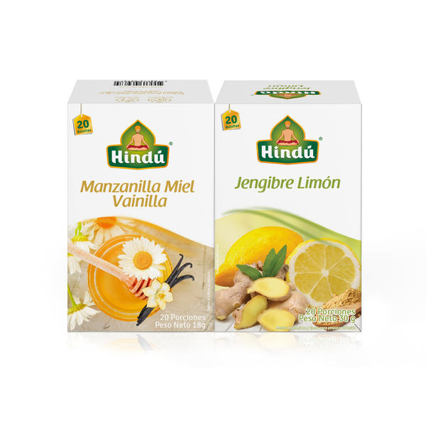 PACK JENGIBRE LIMON+ AROMATICA DE MANZANILLA MIEL