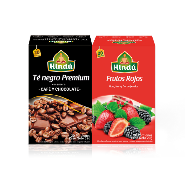Oferta 2X1 Té Negro Café y Chocolate + Frutos Rojos x20