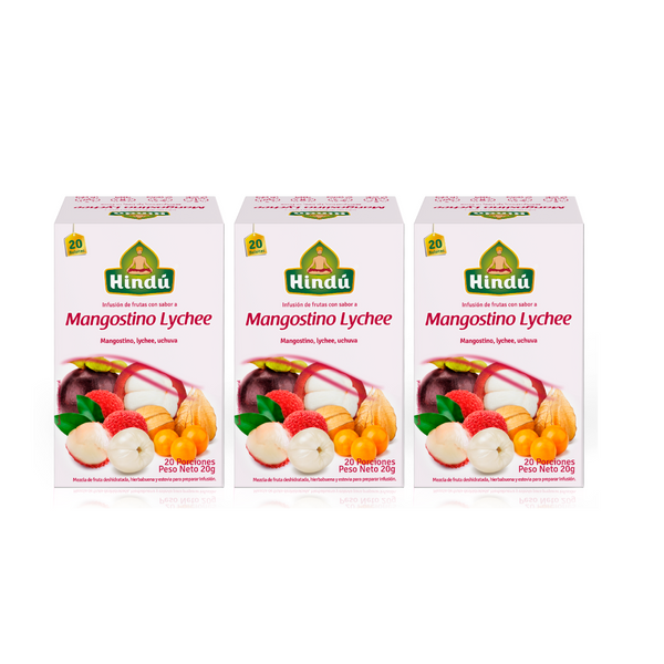 Hindu Pack Infusion Mangostino, Lychee, Uchuva x20 Pague 2 lleve 3
