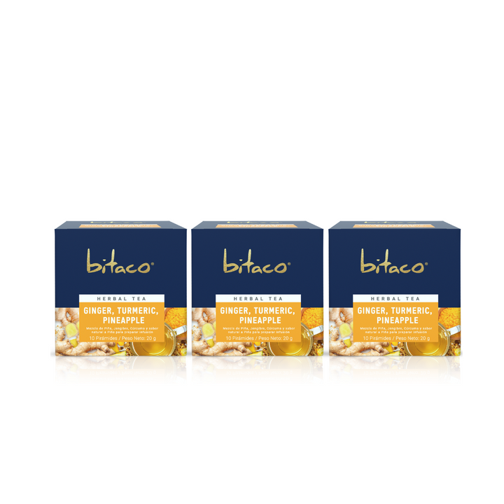 Bitaco Aromatica Ginger Turmeric Pineapple Caja x10 Pague 2 lleve 3 ...