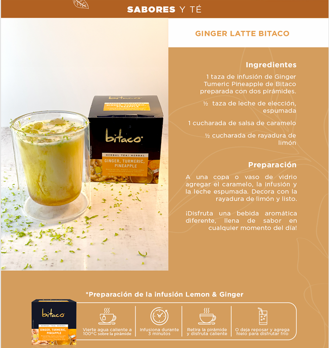 Bitaco Aromática Ginger, Turmeric, Pineapple Caja x10 – INSTANTE.SHOP